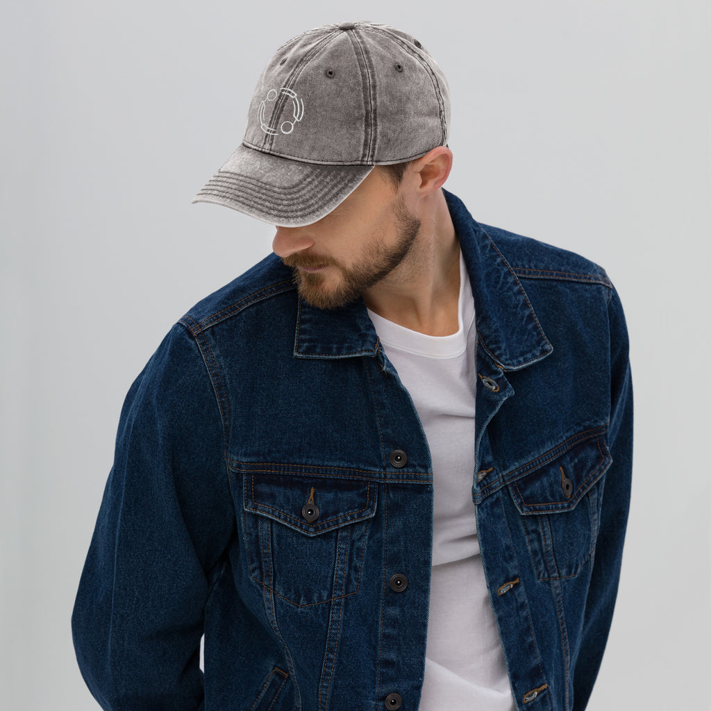 SOWASA vintage embroidered snapback cap - light gray